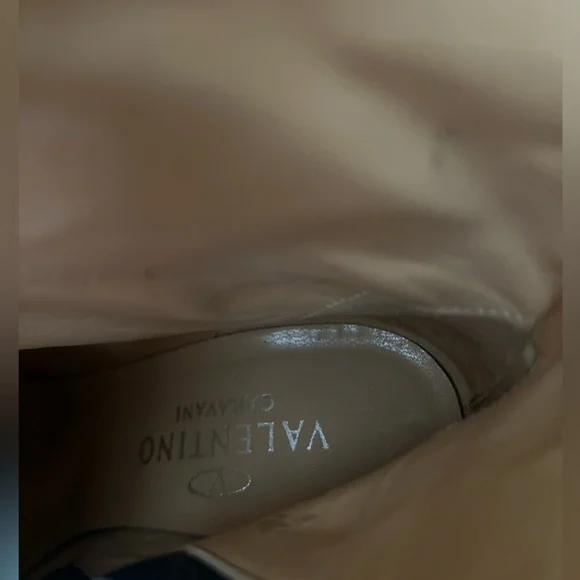 Valentino Gravani Leather Black Bow Italy tall Boots Italy Size 37.5 37 1/2 - Picture 8 of 13